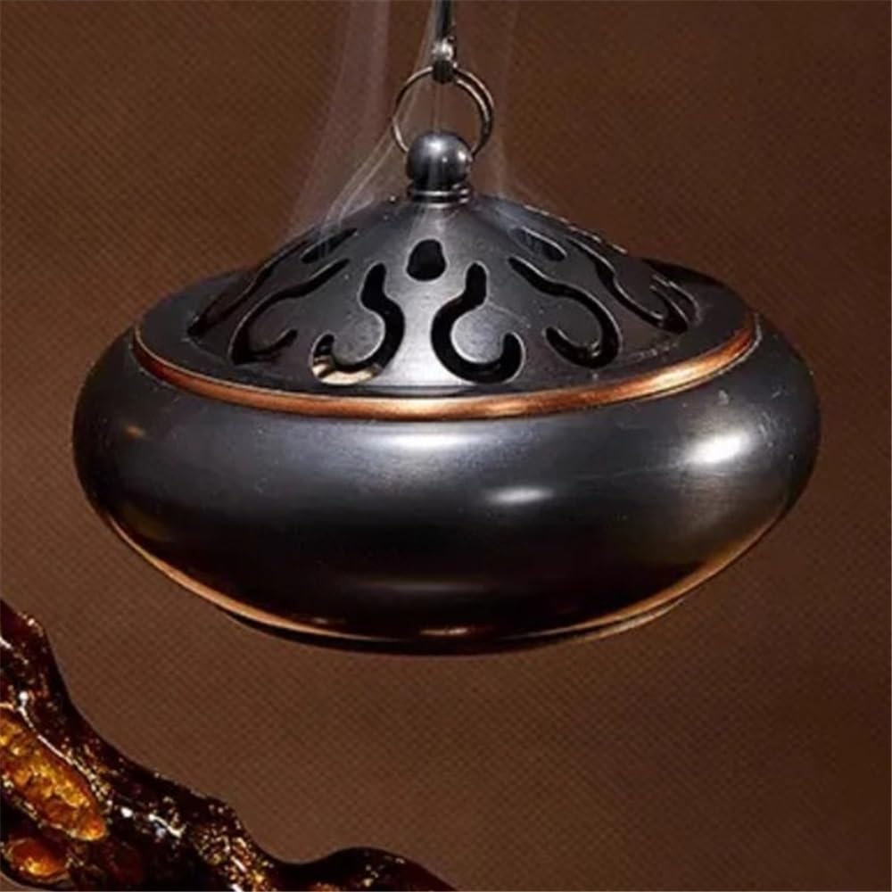 Arredamento Ornamenti for bruciatore di incenso in smalto pino benvenuto, porta da appendere alla casa, decorazioni for il tavolo tè
