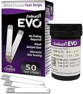 Embrace EVO Blood Glucose Test Strips 50ct Vial