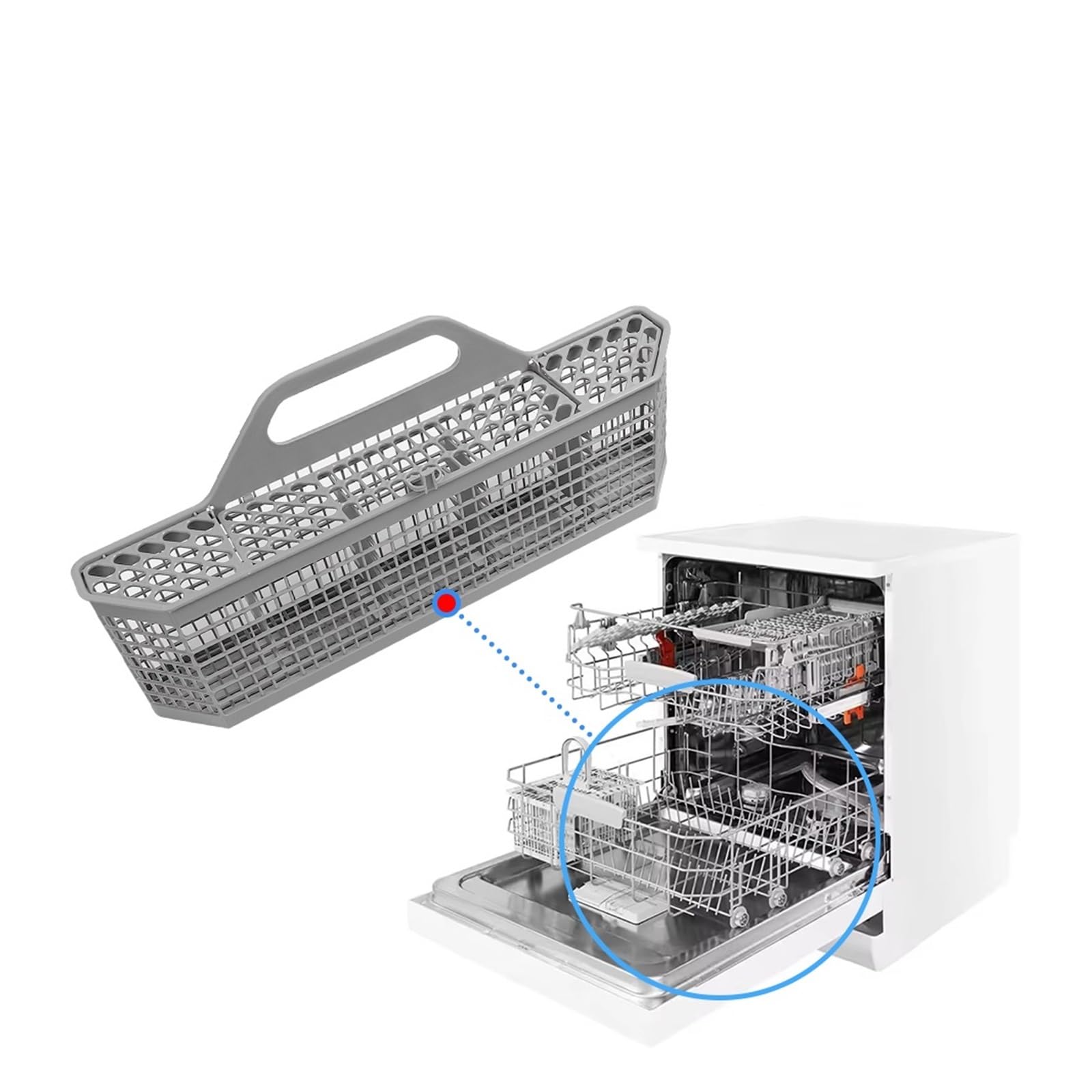 Cesta De Almacenamiento For Lavavajillas, Compatible Con GE WD28X10128, Cesta For Cubiertos