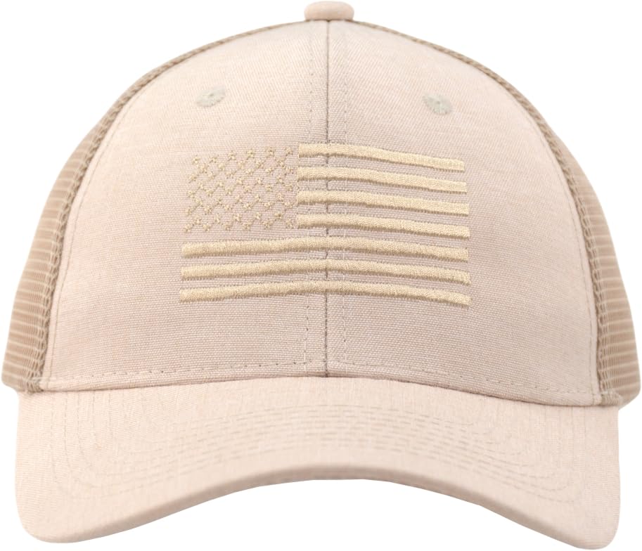 Image of TSSGBL USA Flag Trucker Hat - OSFM & XXL Big Head Fit, Adjustable Mesh Snapback American Patriotic Baseball Cap