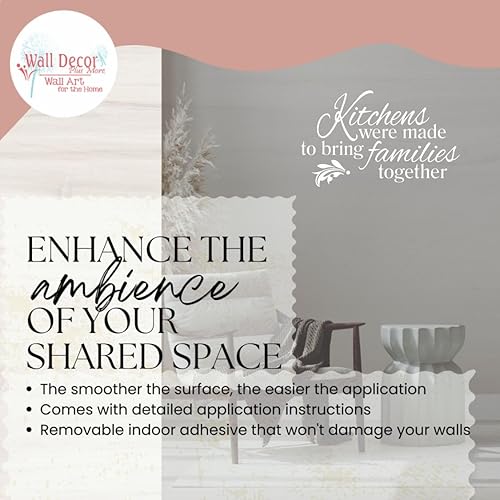 Miniatura 1 de Kitchens were Made to Bring Families Together - Calcomanías inspiradoras para cocina y comedor - Calcomanías de vinilo mate para decoración de pared