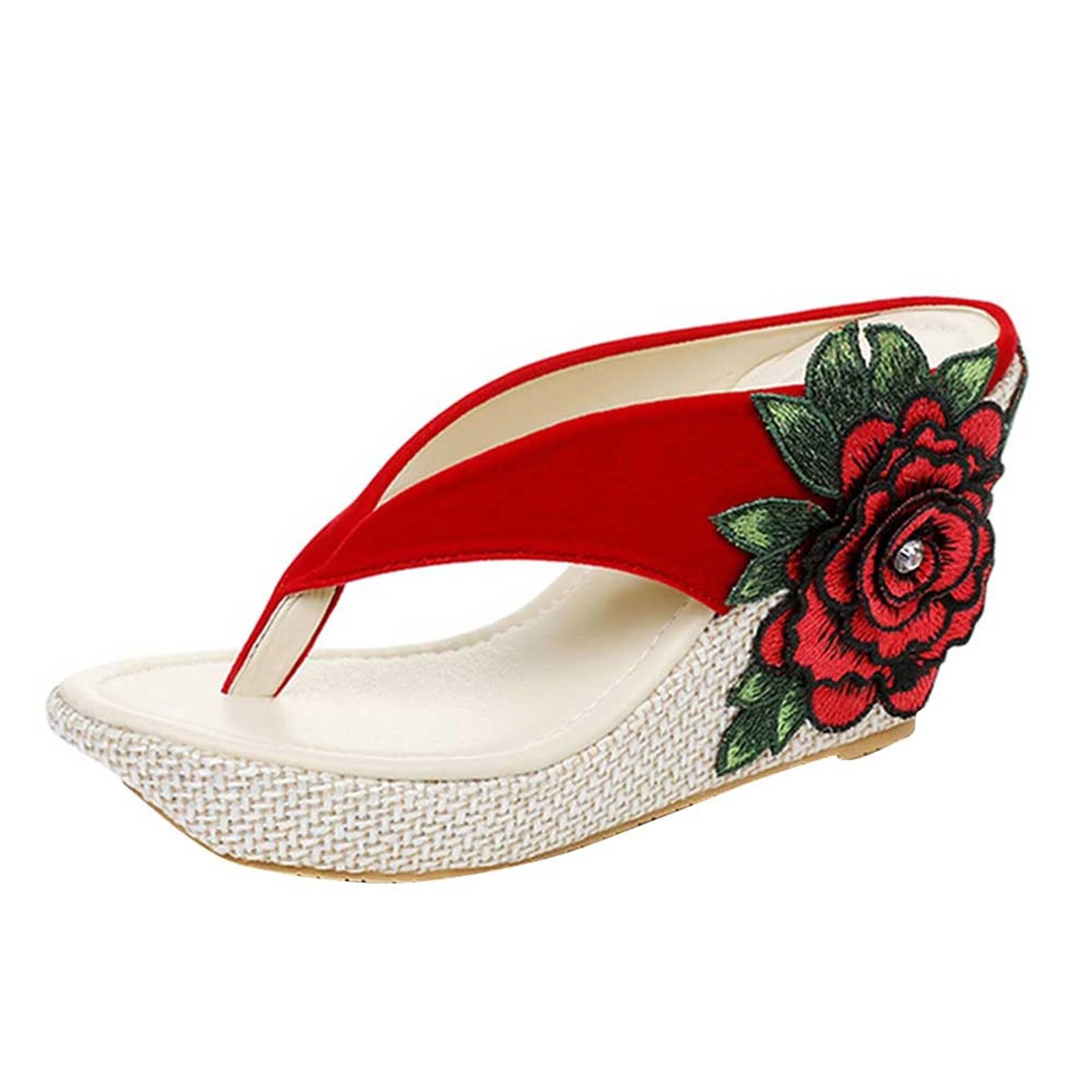 Generico Sandales CompenséEs Confortables LéGèRes AntidéRapantes Semelle Souple Respirantes Chaussures Femme éTé Mode Mules Support Pieds Larges Ville Usage Quotidien