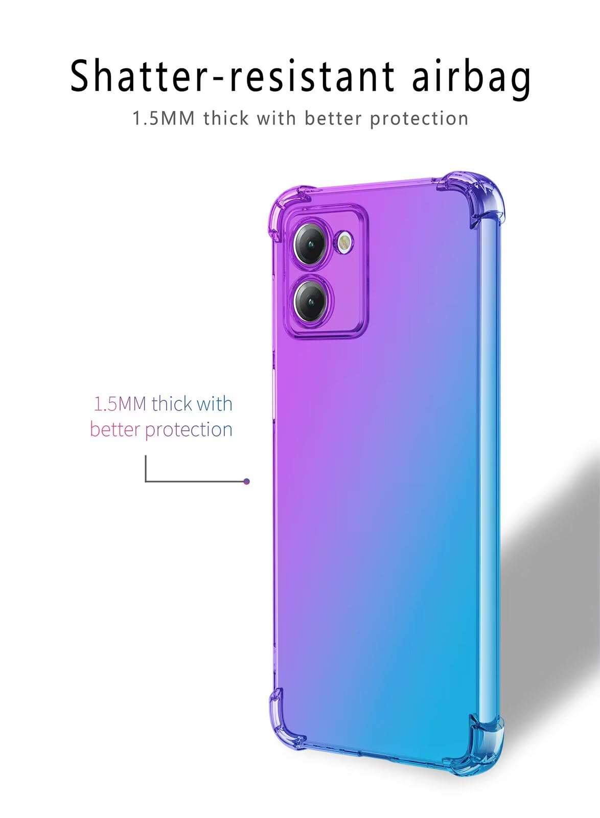 Coque HMD Pulse/Plus/Pro (6.56") - Housse TPU Transparente + Noire + 2 Protections Écran En Verre Trempé - 14