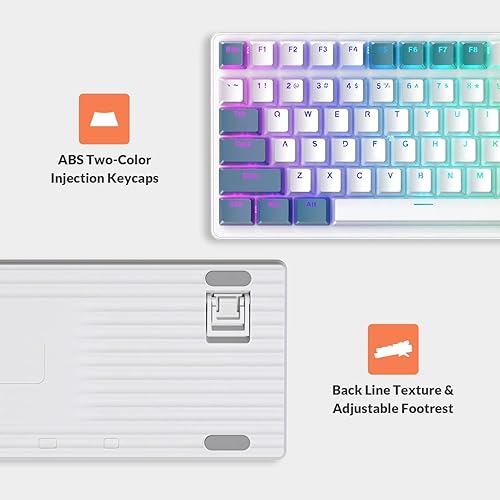 Miniatura 6 de Ajazz Teclado para juegos con cable RGB Chroma retroiluminado portátil 60% teclado sin llave 19 teclas anticonflicto 62 teclas teclado mecánico