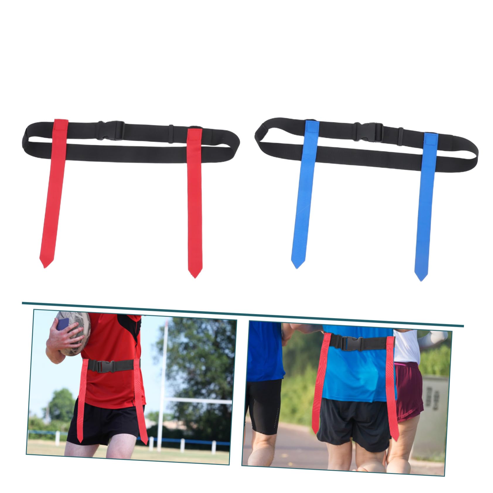 BESTonZON Cinture Bandiera Regolabile Per Flag Football Di Cinture Per Giovani e Adulti Attrezzatura Sportiva Per Allenamento e Giochi Di Squadra All Aperto