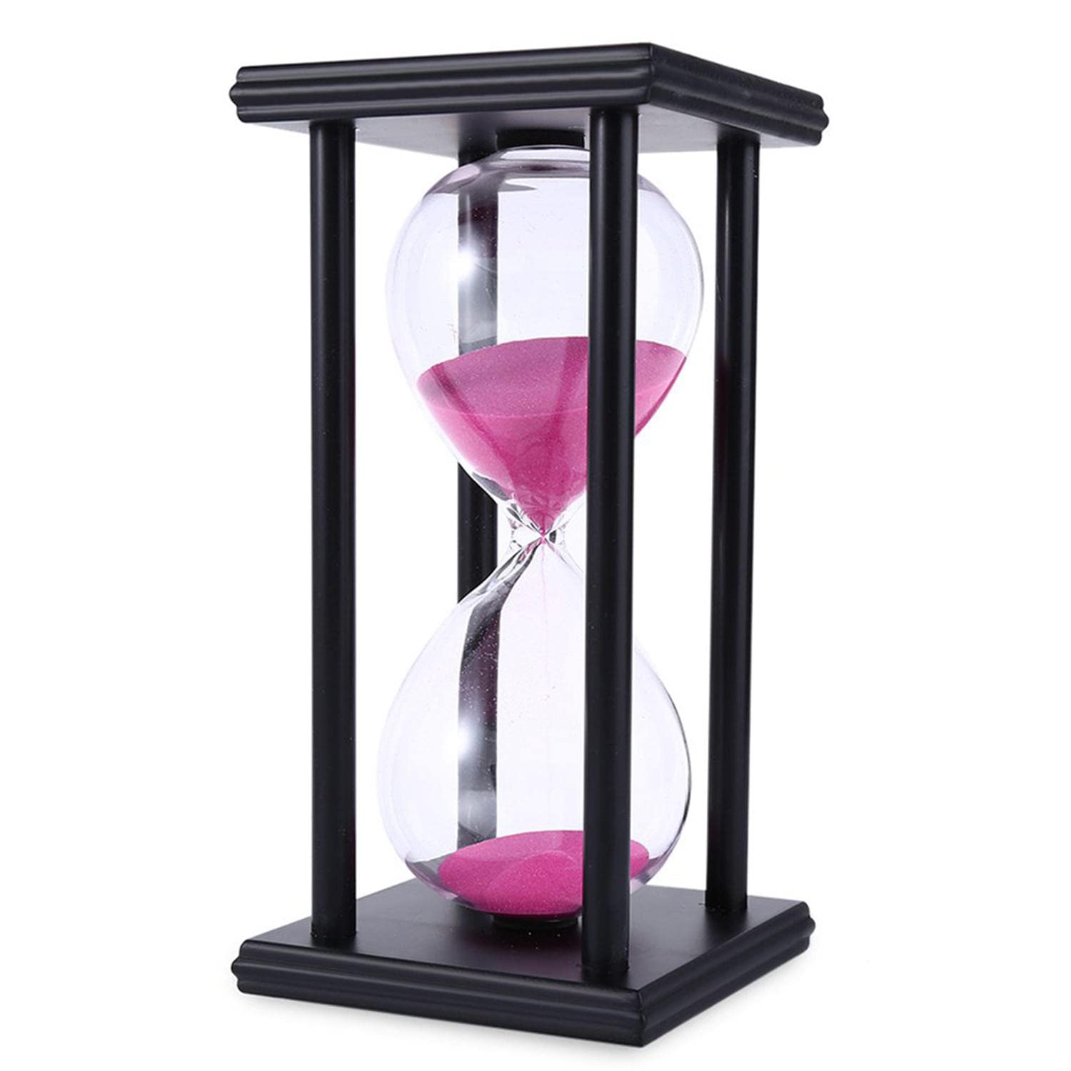 Temporizador de arena de 60 minutos de reloj de arena de la cocina de la escuela de madera moderno reloj de arena reloj de arena temporizador de té decoración del hogar regalo