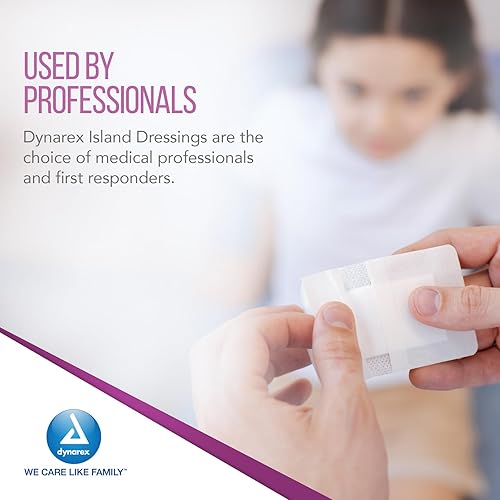 Miniatura 4 de Dynarex Apósitos para islas  Apósitos estériles, para heridas o ampollas, empaquetados individualmente, vendaje altamente absorbente, borde