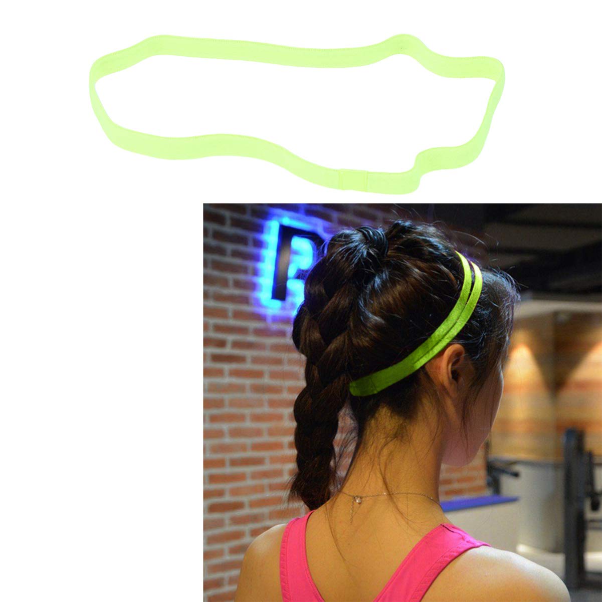 Healifty 27 Pezzi Fasce Per Yoga Fodere Per Uomo Accessori Per Uomo Fasce Elastiche Corsa Per Donna Non Elastiche Copricapo A Forcina Verde Calcio