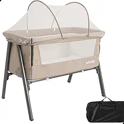 Berço Portátil Infantil Encaixa Na Cama Lado A Lado Moises - Benibee Sleep (MELAGE CAPPUCCINO)