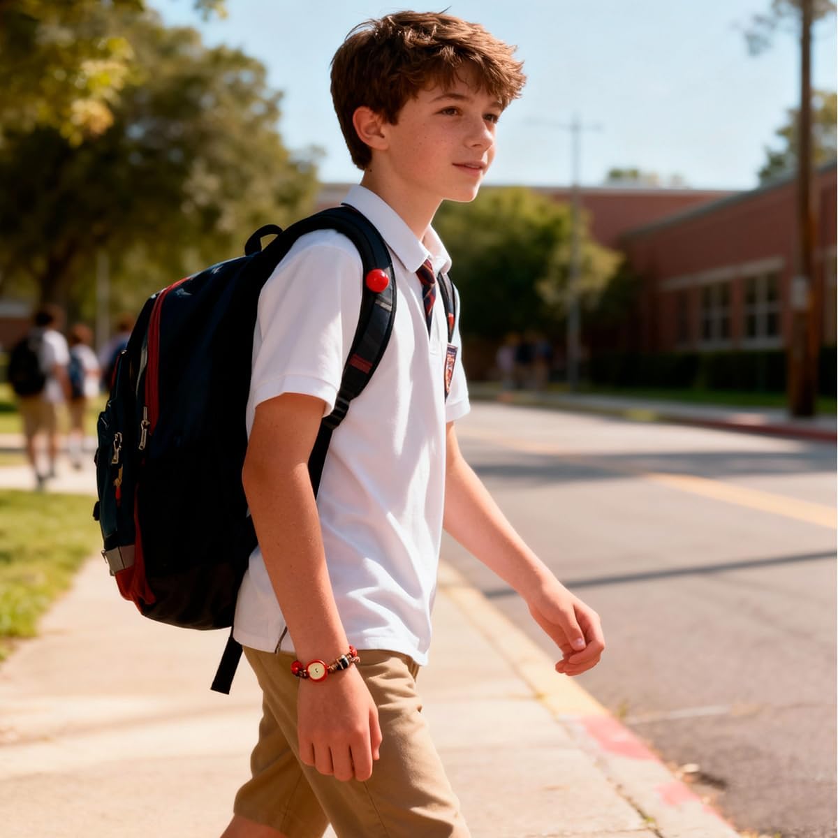 2 Pcs Apples Ceramic Bracelet for Women & Men - Adjustable Rope String Bracelet,Handmade Woven Cord Bracelet - Image 5