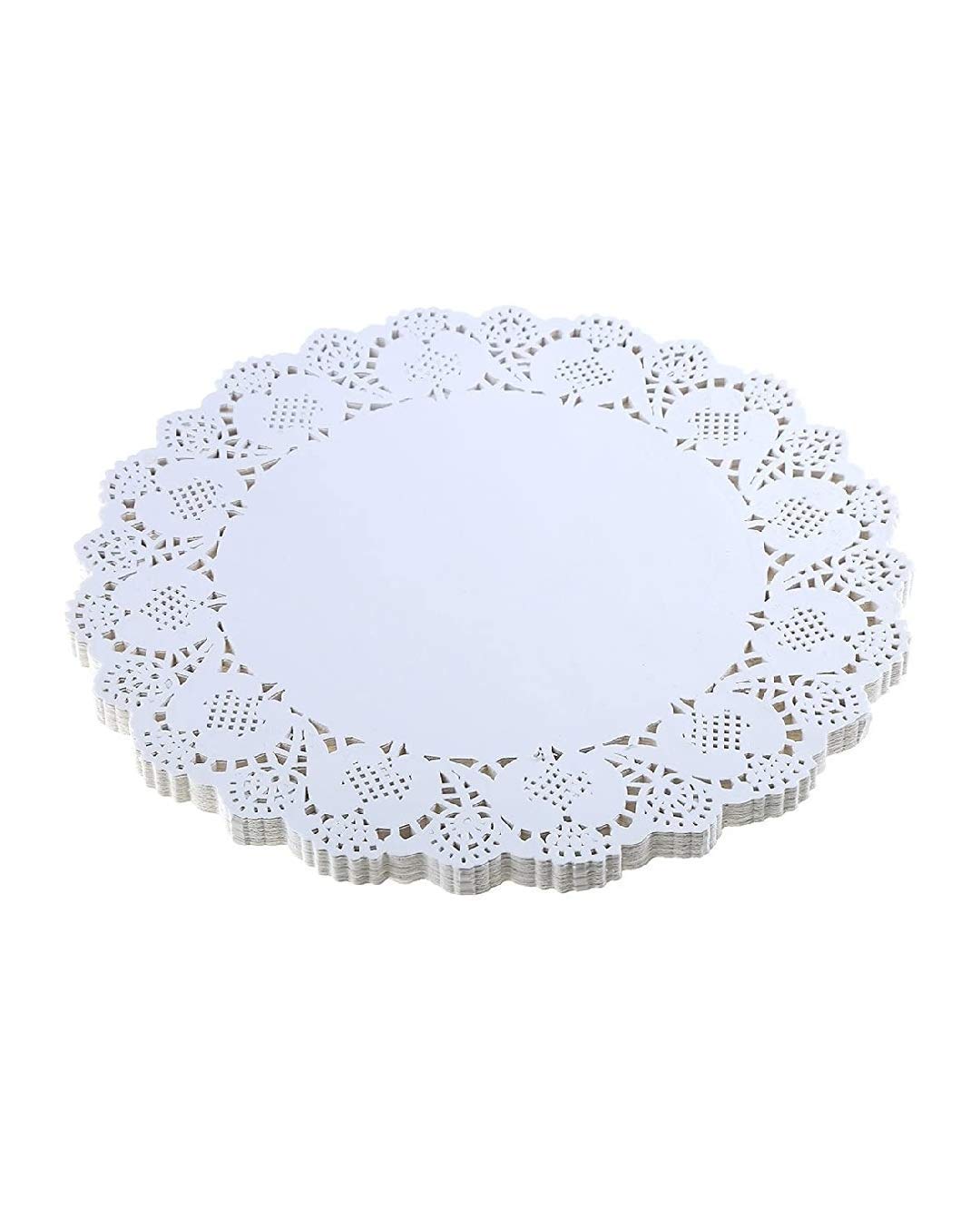 APSAMBR®-100 PCS 10.5 INCH Paper Lace Doilies Cake Decoration Liner for Wedding Birthdays Parties Table Mats (Colour : White ; Shape : Round)-image-42