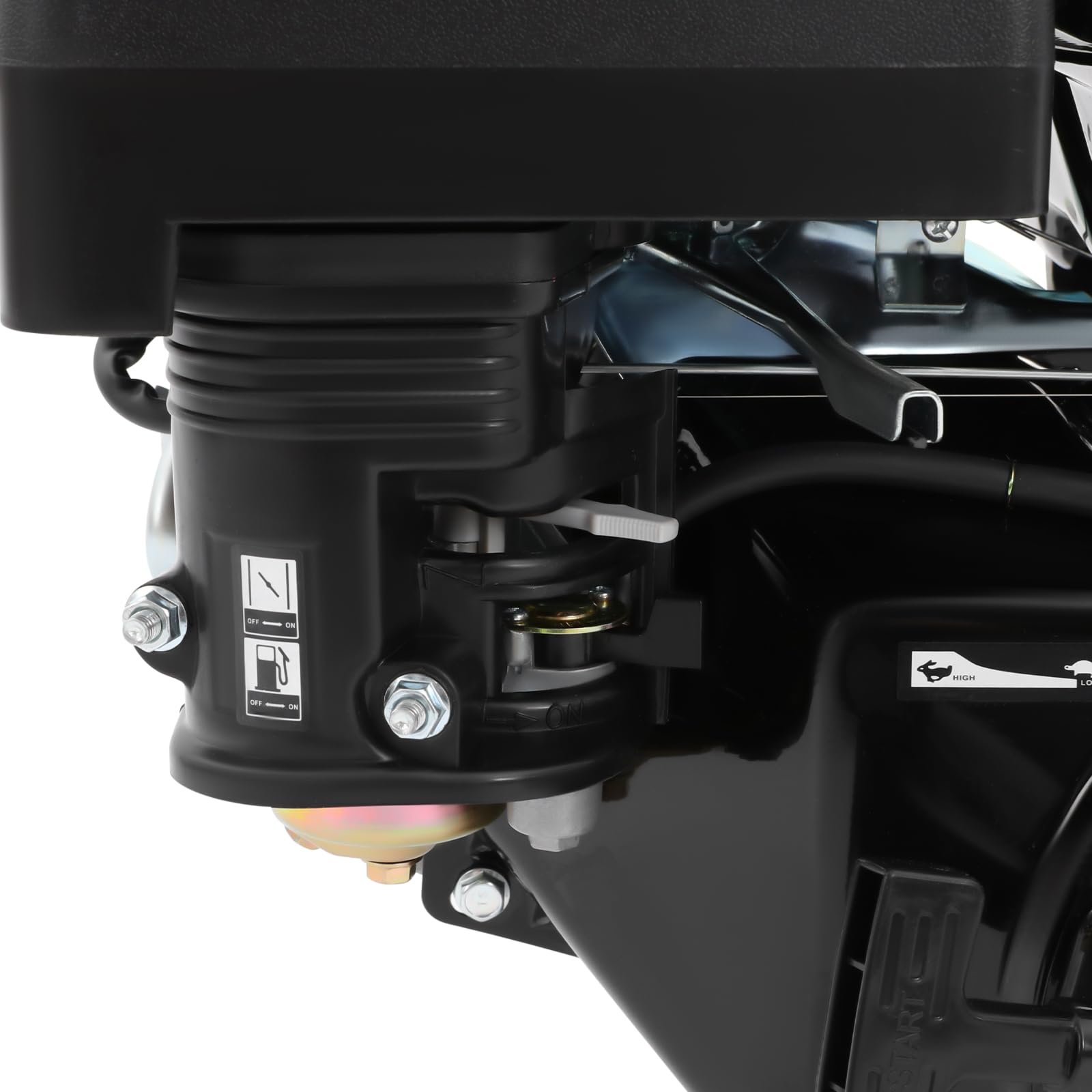 4 Takt Tragbarer Motor Benzinmotor Viertaktmotor Kartmotor Industriemotor Benzin Engine Gasmotor Mehrzweckmotor für Wasserpumpen Hochdruckreiniger usw (25mm 420cc 15HP Schwarz)