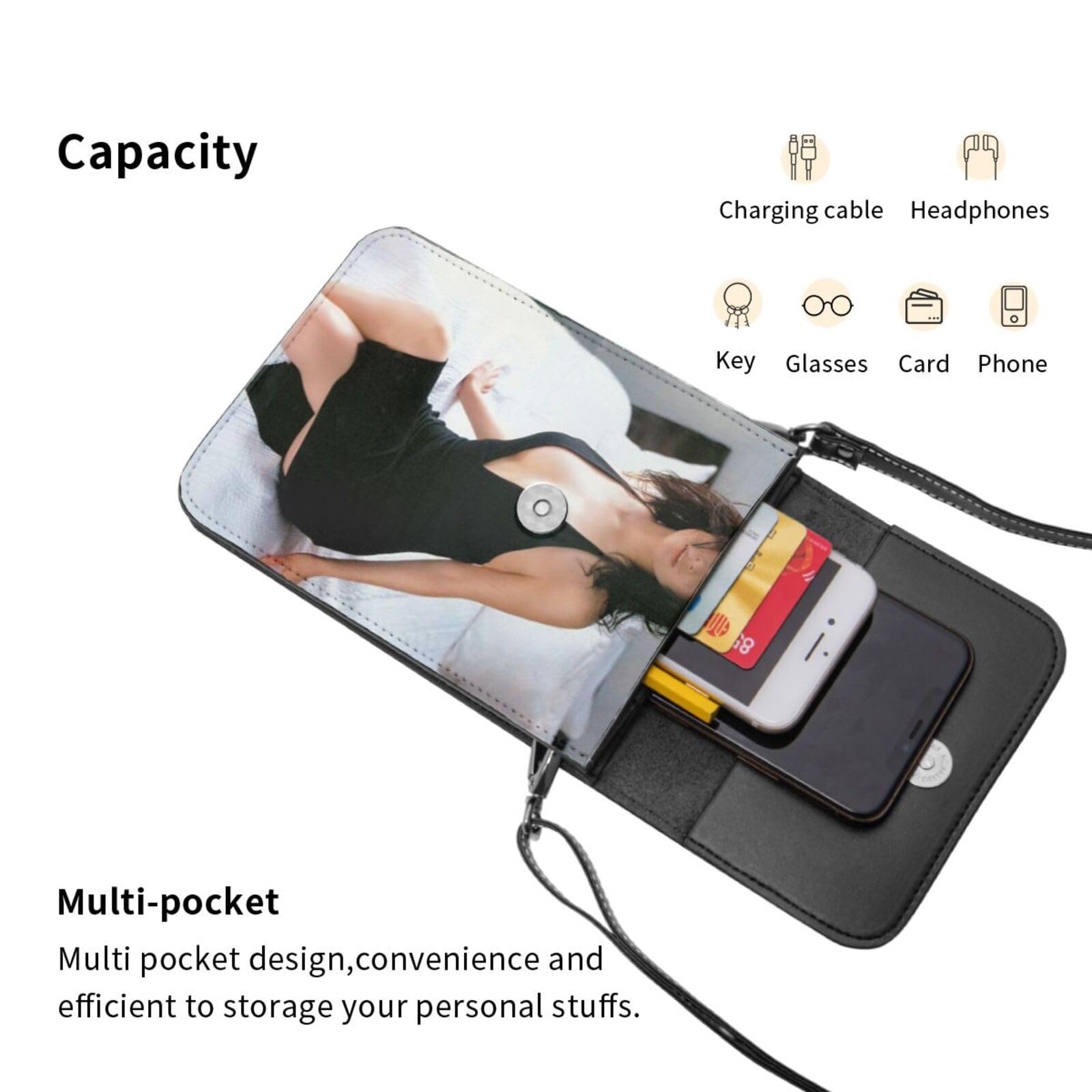 Amazon.co.jp: スマホ財布ポーチ常盤貴子3 携帯電話用ポーチ Puレザー