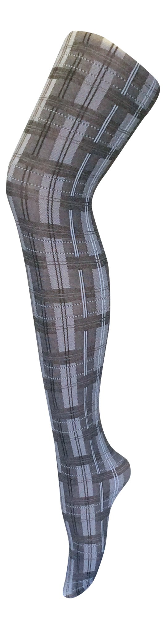 Sock Snob Women's Opaque Patterned Tights - 80 Denier - White - Size 18-22