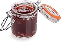 Vista 1 de Restaurantware Tarro Mason con tapa con abrazadera - Tarros Mason con tapa de gatillo - Almacena líquidos o productos secos Sirve postres, bebidas