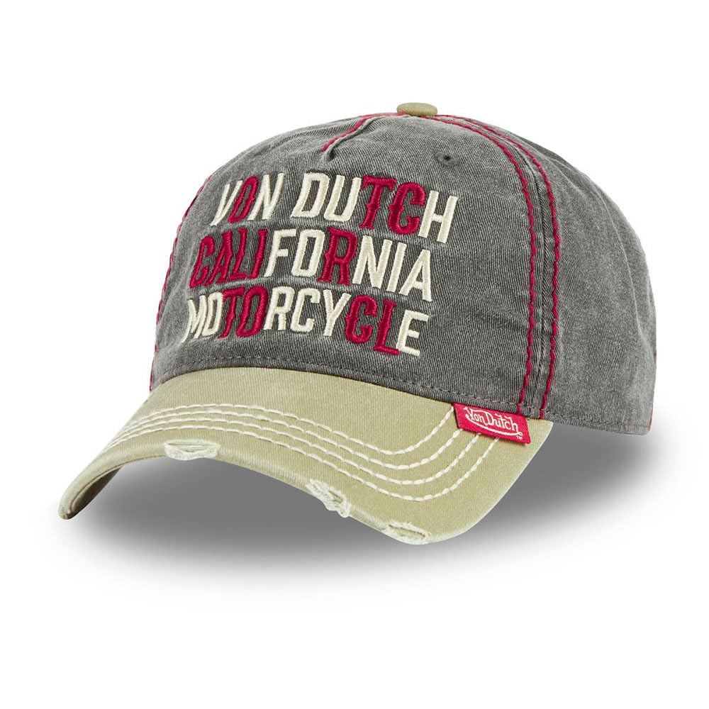 Von Dutch Men's Grey Retro 6 Cap One Size