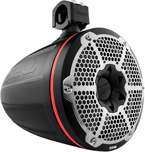 Miniatura 7 de DS18 NXL-X10TP/BK.NS Torre marina de 10 pulgadas con luces LED RGB integradas sin altavoces, caja de altavoz de torre Wakeboard vacía - Ideal para