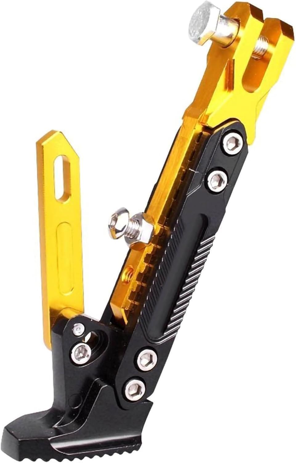 Motorcycle Kickstand Foot for Yamaha YZF R15 R25 2008-2025,Aluminum Foot Kickstand Support Adjustable Side Stand Dirt Bike Holder Tripod Parking Accessories,Yellow