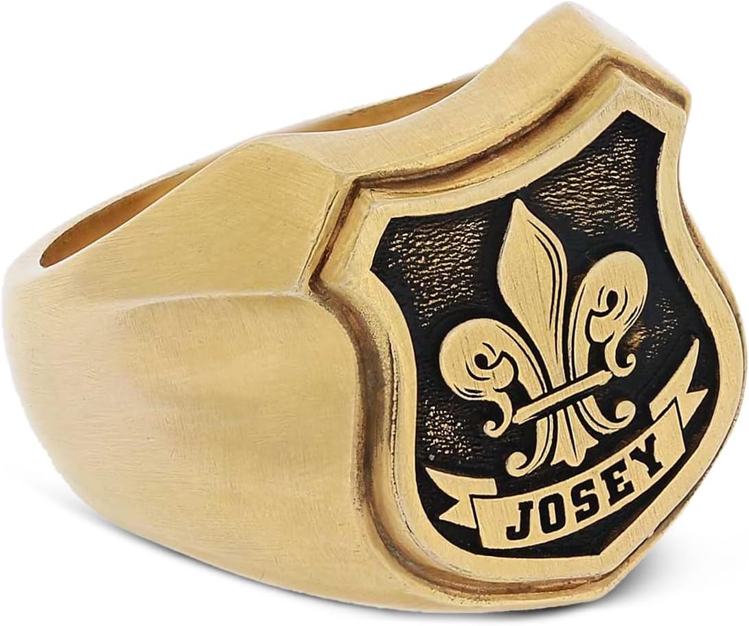 Family Crest Ring, Personalized Family Ring, Custom Signet Ring, Gold Coated Coat of Arms Ring, Custom Family Name Ring, Handmade Class Ring