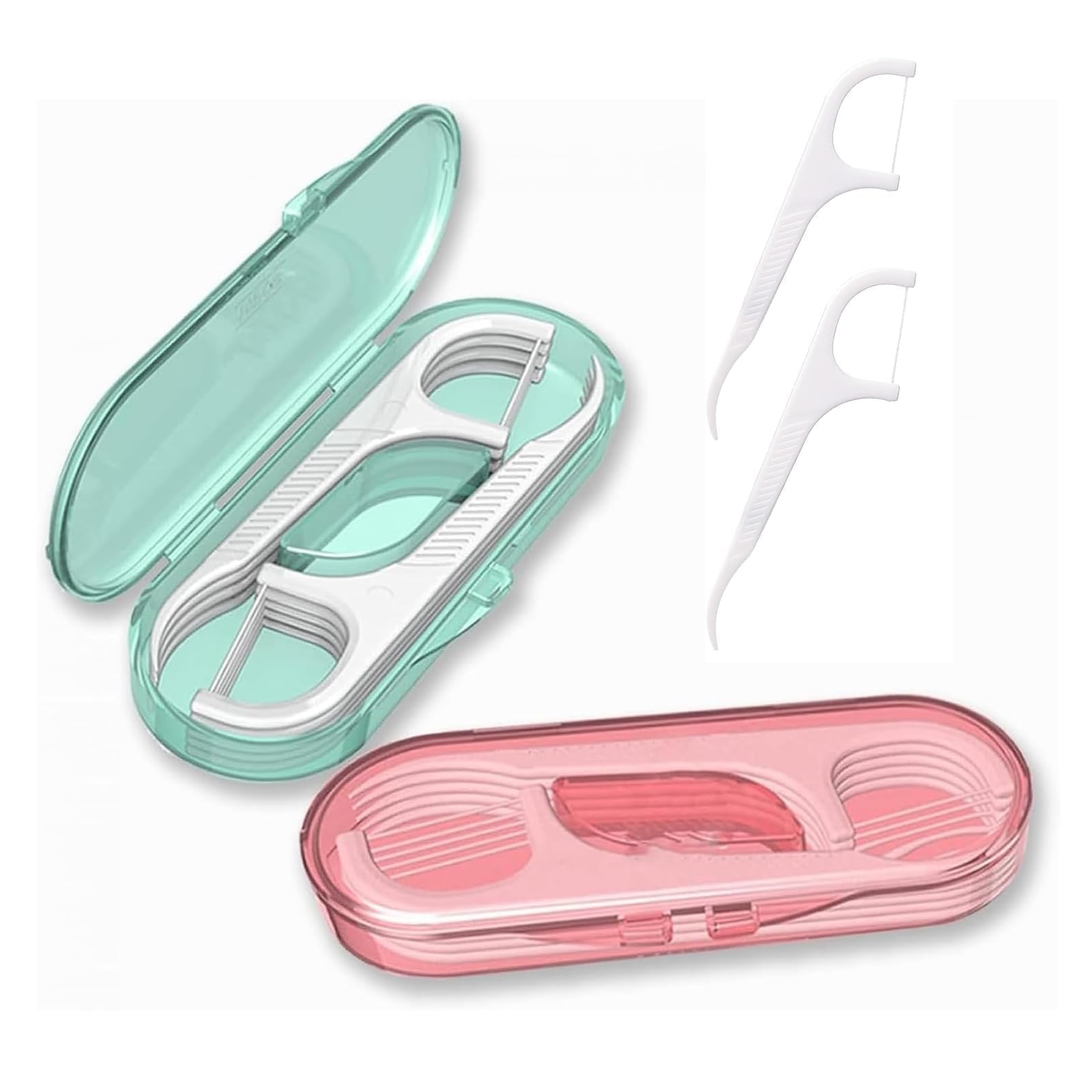 Flosser Dispenser Dental Floss Case Travel Floss Professional Toothpicks Sticks with Travel Case Superfine floss Picks Dental Picks for Teeth Cleaning-image-42
