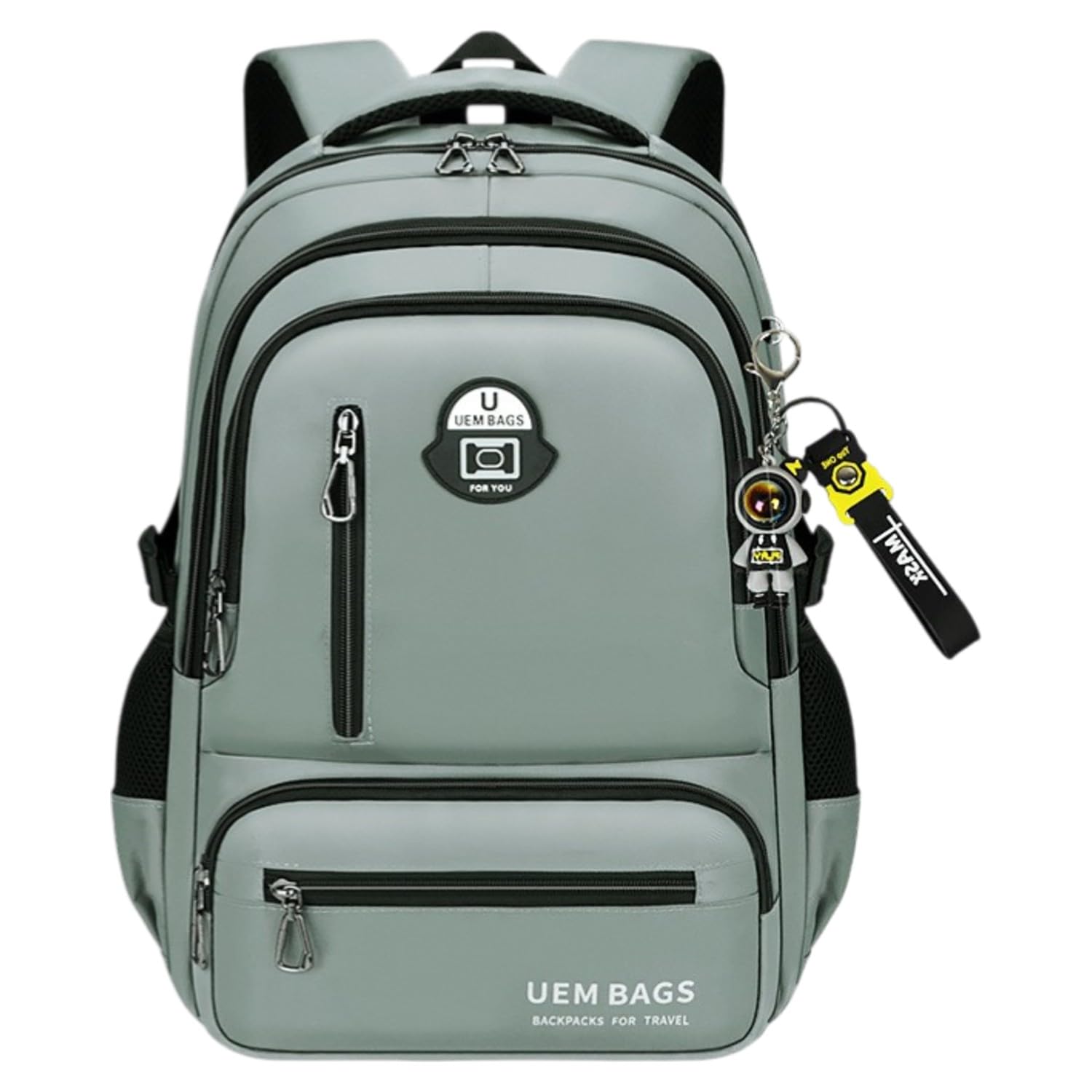 New 2026 Fashion Solid Color Large Capacity Unisex Backpack with Astronaut Keyring | Lightweight Travel Laptop Backpack | Multi-Compartment Durable Casual Daypack for School, College & Office-image-19