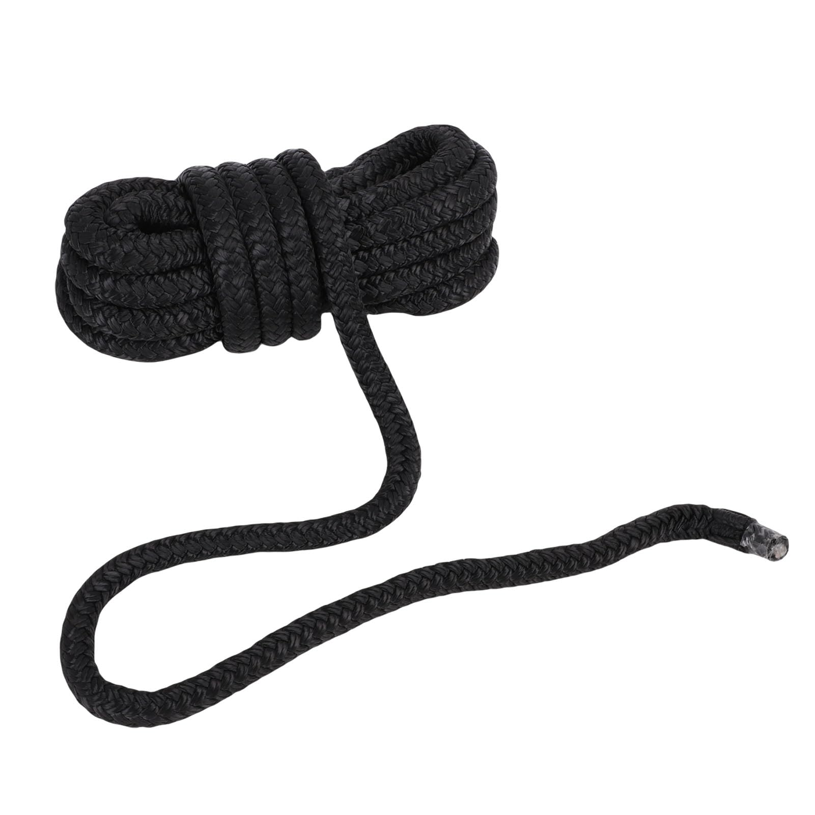 Yctze Cavo per Ormeggio Doppio Cavo per Ormeggio Doppio in Nylon 1/2 Pollice 15 Piedi Grado Marino Corda per Barca Ad Alta Resistenza Attracco per Corda per per Barca Sport e Tempo (BLACK)