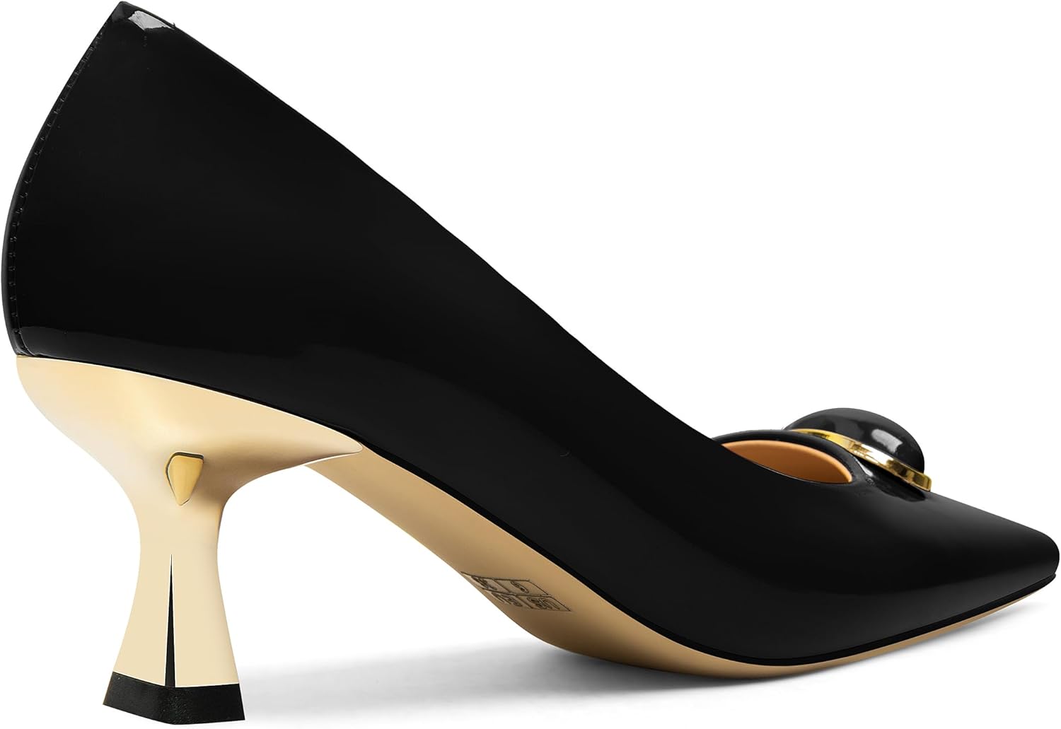 Women's Pumps Kitten Heels for Women Square Toe Low Heel Heels Closed Toe Patent Slip On Pumps Womens Work Dress Office Wedding Party Shoes 2 Inch - Image 5