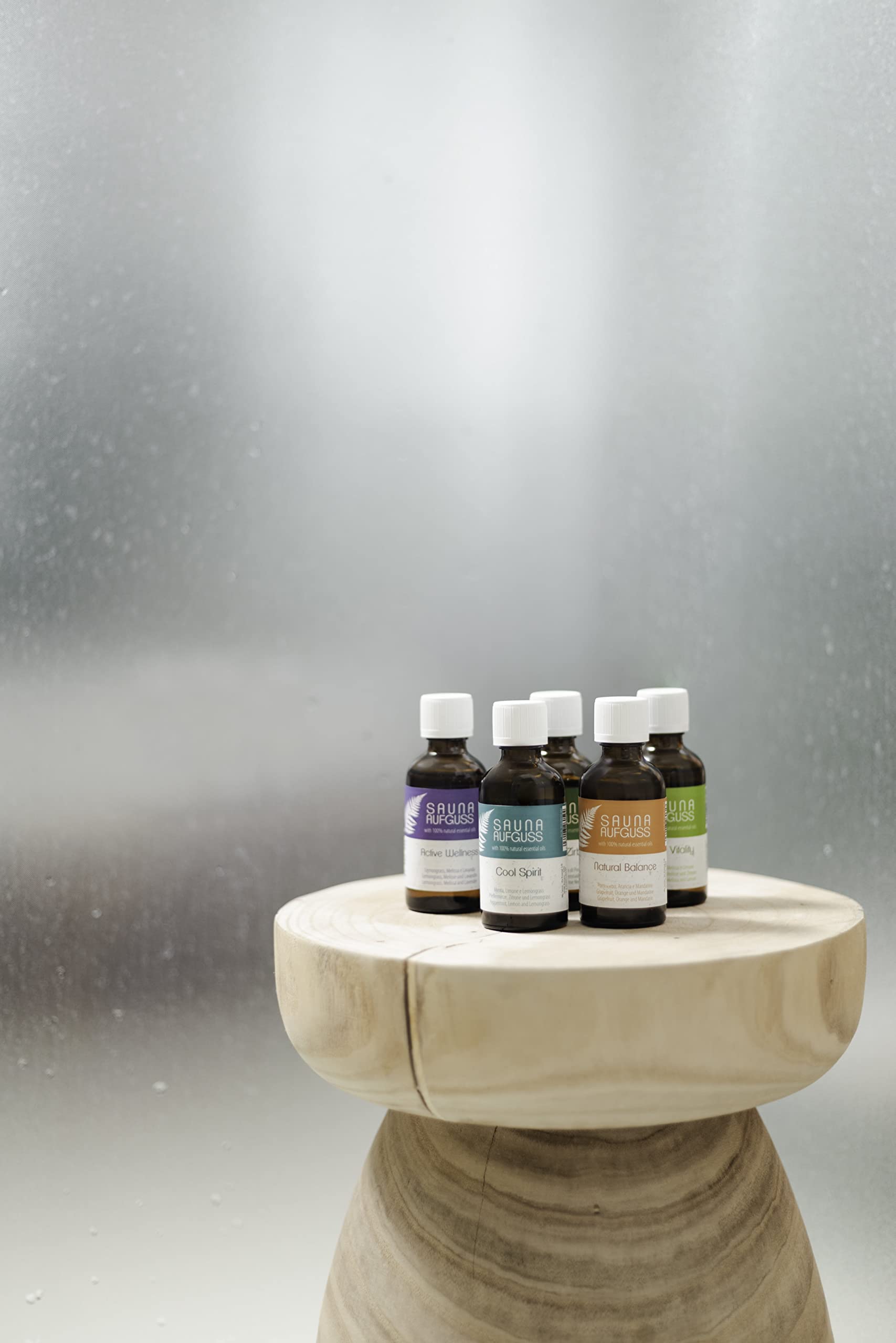 MySenso - Juego de 5 mezclas de aceites esenciales para SAUNA aufguss - 100% natural - 5x 50ml