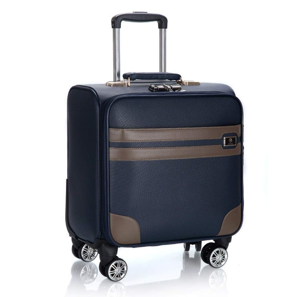 ADITAM ZHANGQIANG Trolley da Cabina a Mano da Viaggio a 4 Ruote Ultraleggero a Grande capacità Valigia da Viaggio (Color : Blue, Size : 40 * 25 * 40cm) Double The Comfort
