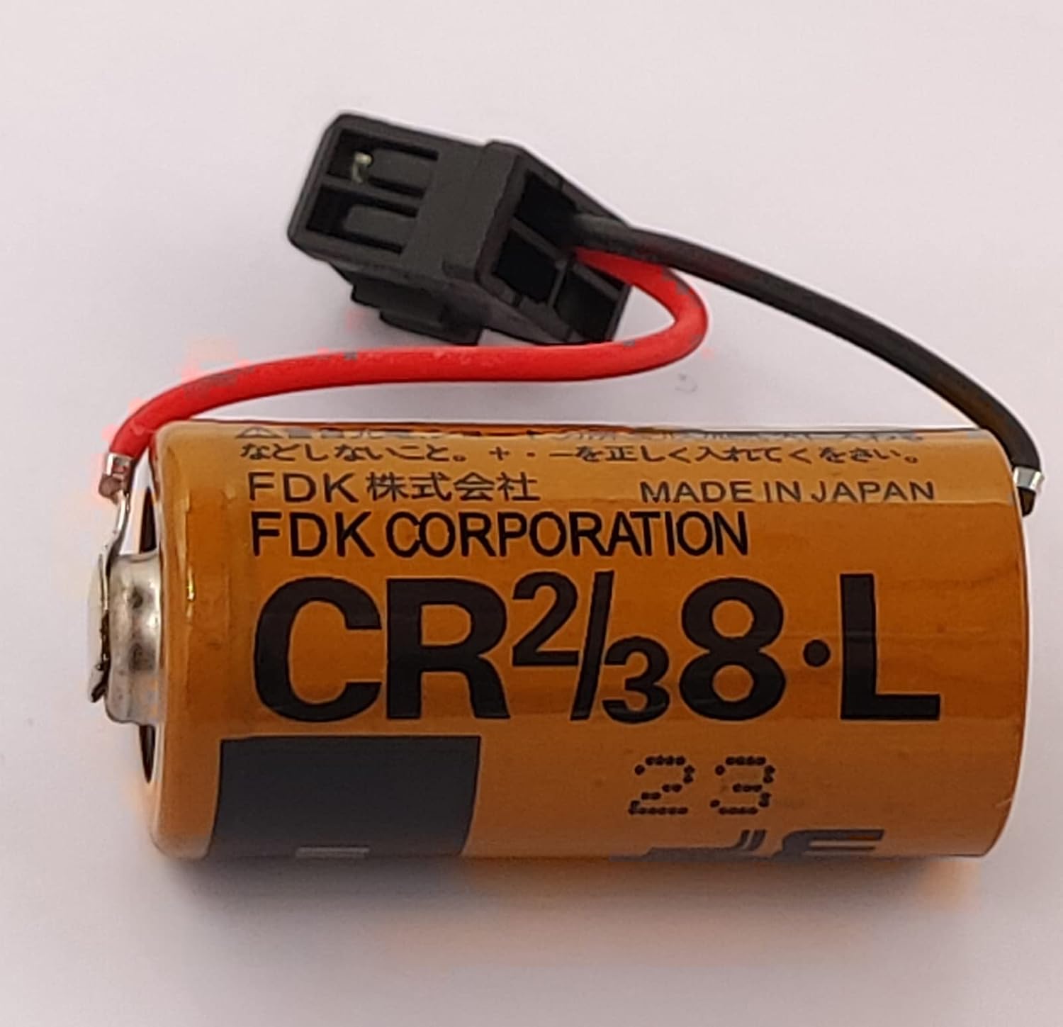 5Pcs 2000mAh CR2/38-L Battery Compatible for Fuji CR2/3 8.L 3V PLC Lithium Battery FDK CR2/38.L with Black Head