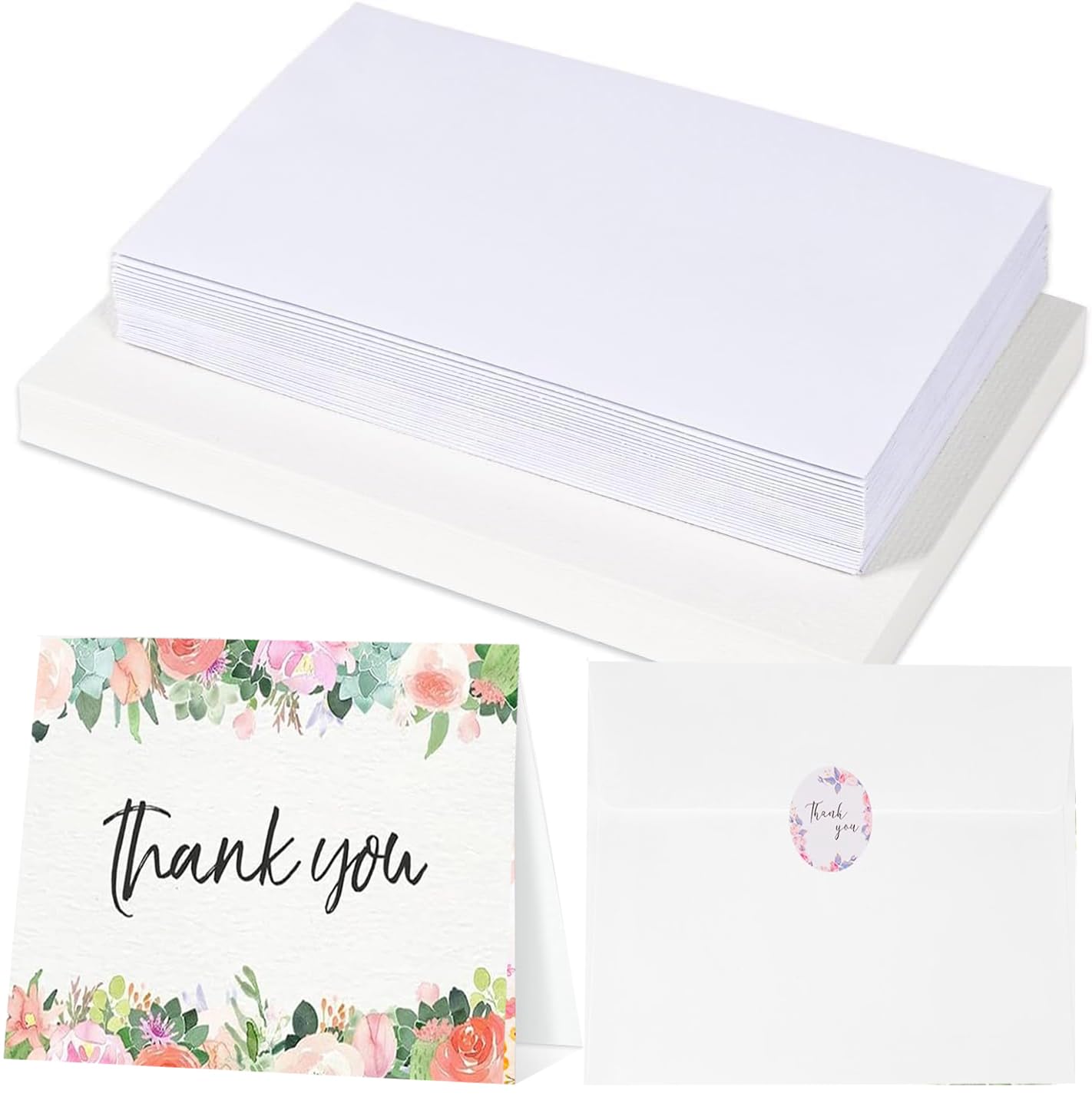 30 Sets Watercolour Cards with Envelopes, 300GSM Blank Watercolor Cards, 4x6 Inch Foldable Watercolor Postcards for Greeting Cards, Birthdays & Wedding Invitations