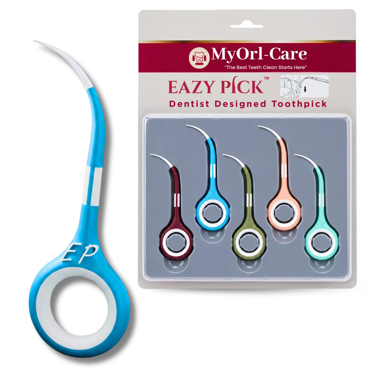 EazyPick | Reusable & Interdental Plastic Toothpicks | Eco-Friendly | Daily Oral Care & Hygiene | Fresh Breath | Long Lasting | Easy to Clean | Useful for Crowns, Braces, Implants | Pocket & Travel Friendly (Pastel Colors)-image-32