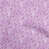 oneOone Cotton Poplin Twill Purple Fabric Asian Block Quilting Supplies Print Sewing Fabric by The Yard 56 Inch Wide-7750