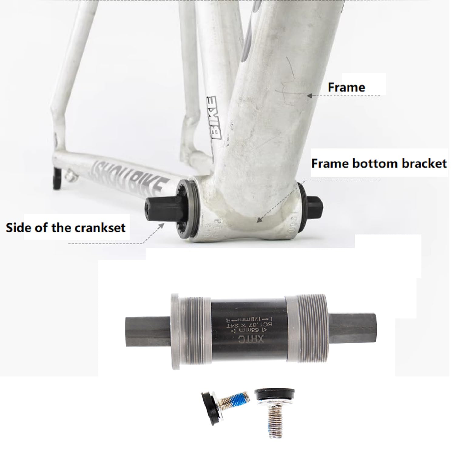 ボトムブラケット MTB/CITY/ROAD BB BC68 110MM-127MM スクエアタイプ