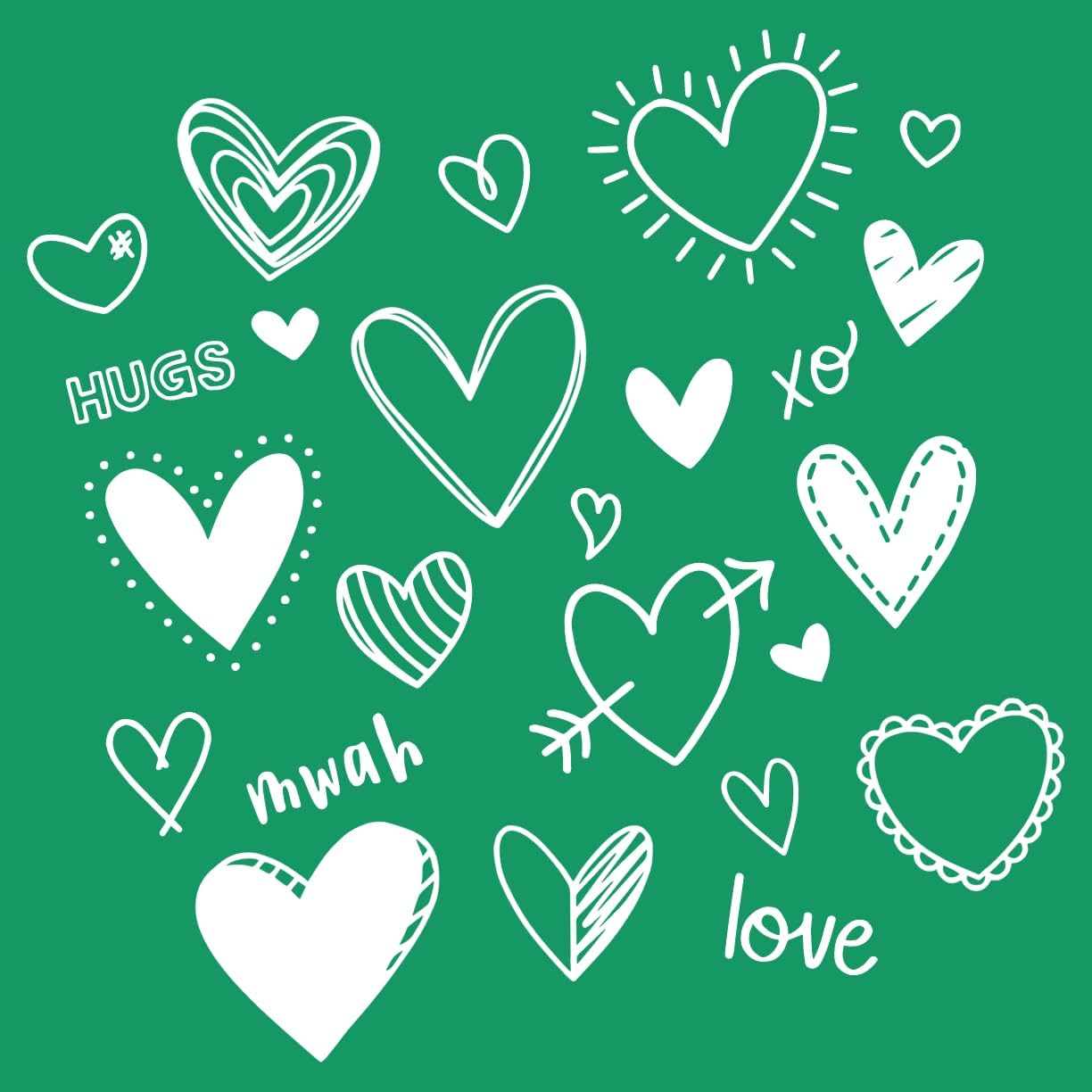 6PCS XO Silk Screen Stencils Self Adhesive Screen Printing Stencil Reusable Love You Mesh Stencils Valentine Transfers for Chalk Paste on Wood,Fabric,DIY Home Decor,Chalks Paste 50g/Jar