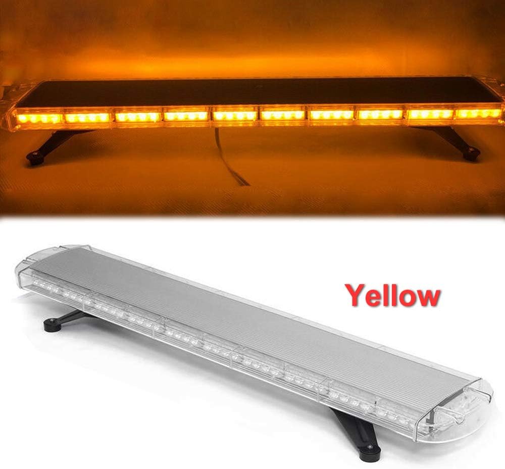 Lfhelper 88 LED Light Bar Strobe Flashing Light Bar LED Emergency Warning Light Yellow Light Colour 22 Blocks