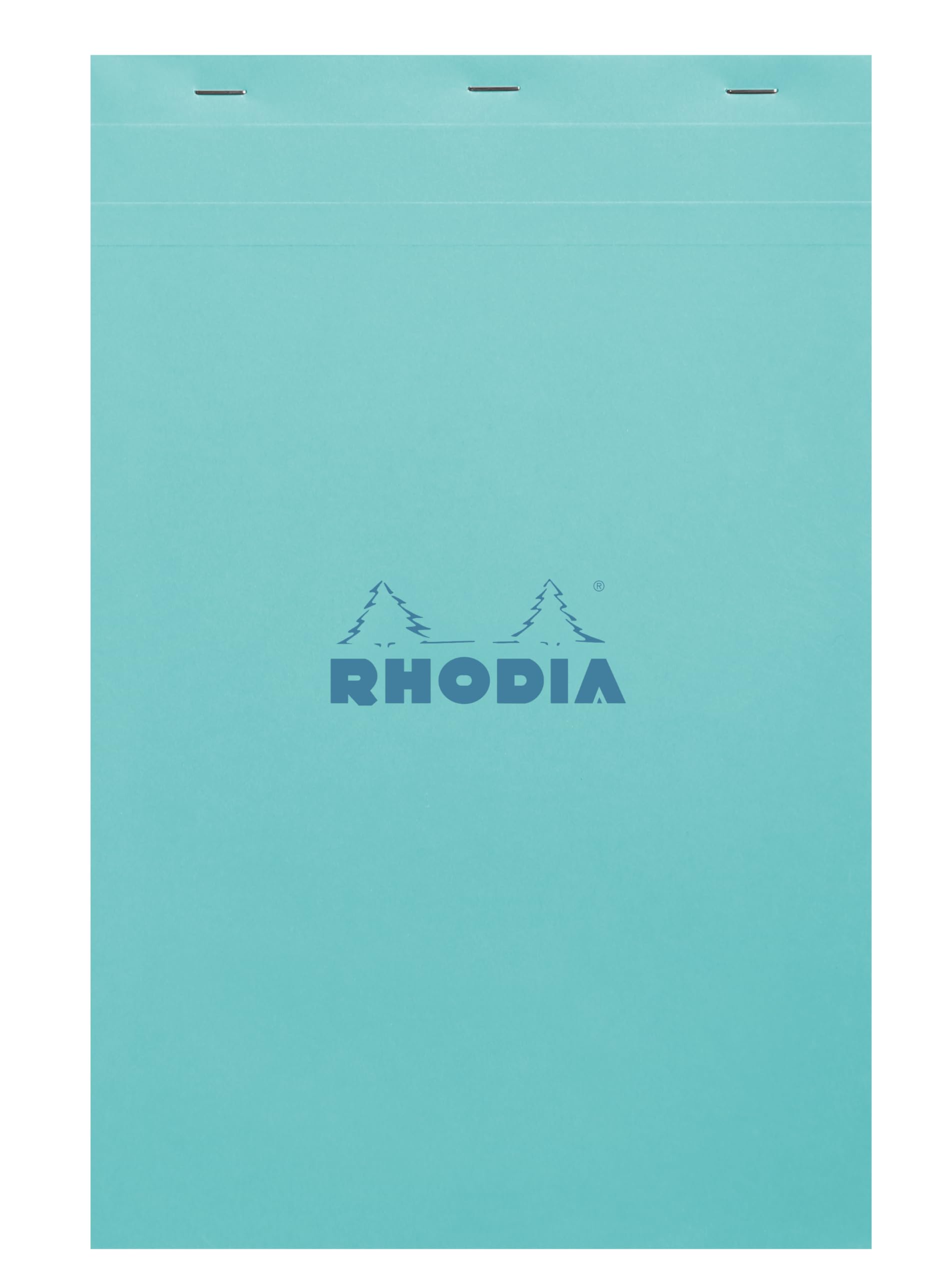Rhodia 19100C Stapled Notepad COLOURS N°19 - A4+ 21x31,8 cm - Small squares - 80 tear-off sheets - White 80 g/m² paper - Ast covers - Random colour — image 1