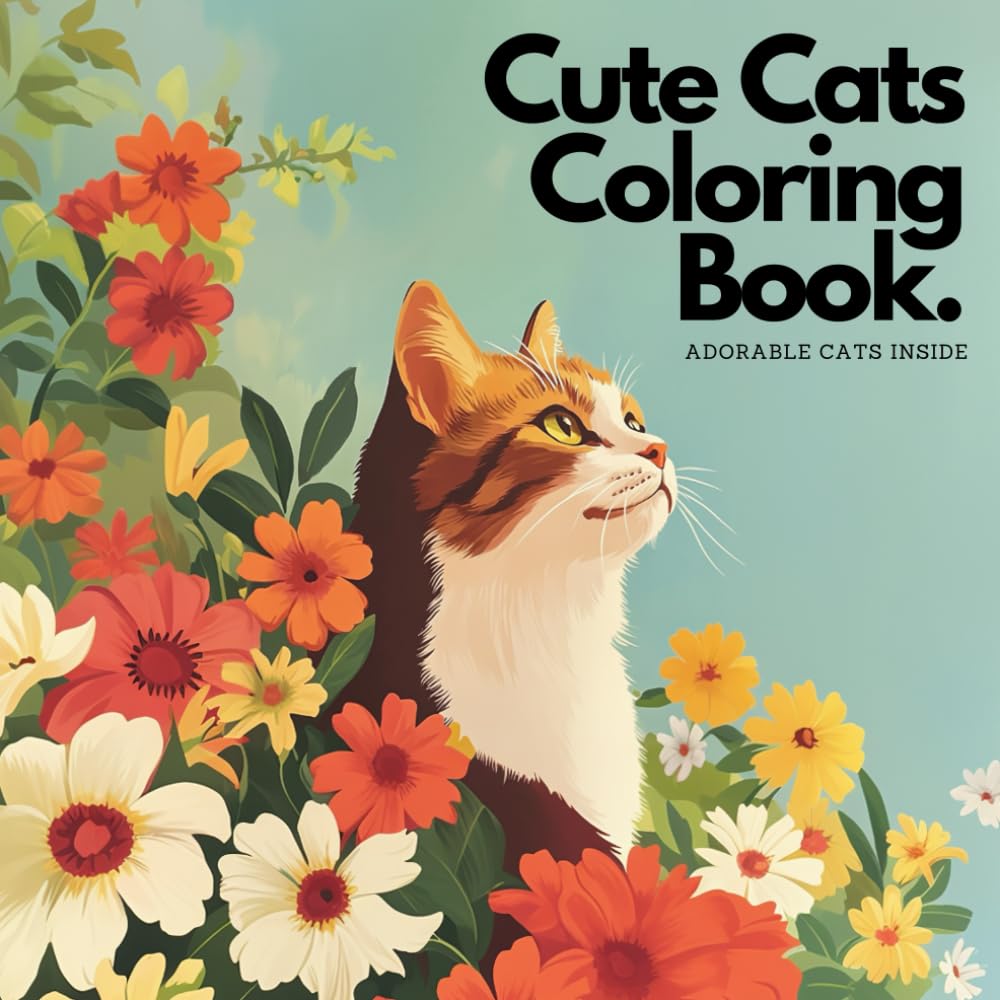 Cute Cats Coloring Book Adorable Cat Coloring pages for