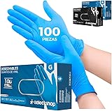 SELECTSHOP Pack De 100 Guantes De Nitrilo Vinil Desechables Sin Polvo Guante Industrial Resistente De Alta Calidad Libre De Látex Guantes Protectores Diseño Ambidiestro