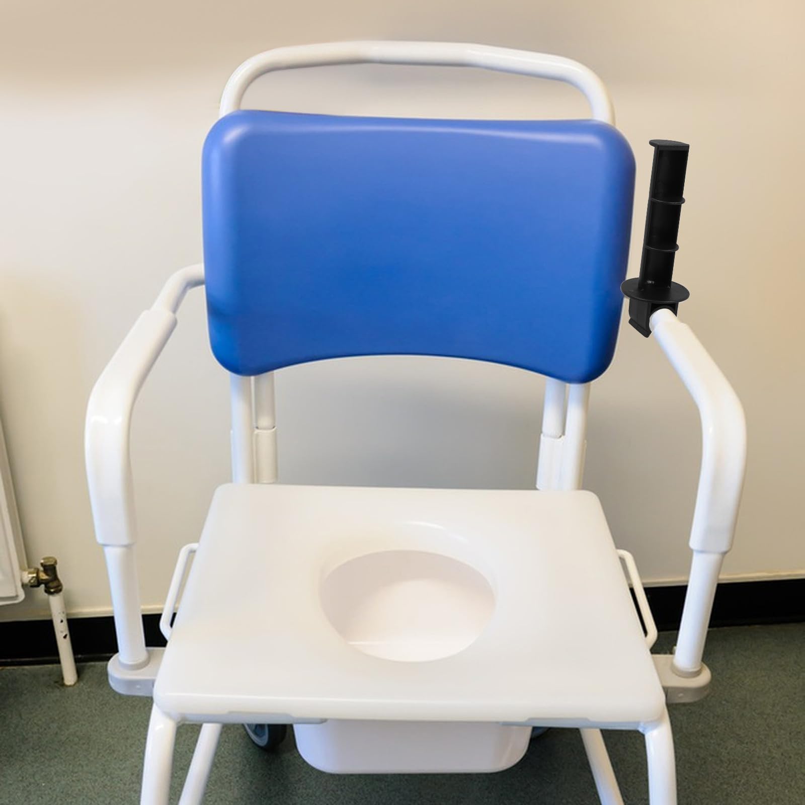 Toilettenpapierhalter für Sitztoilette Kunststoff stabil universell passend einfache Montage komfortabler WC-Rollenhalter für ältere Menschen am Bett