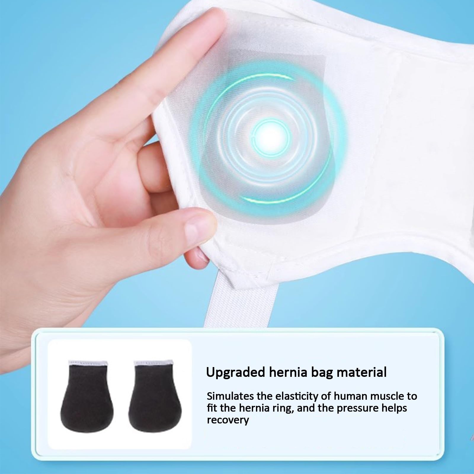 WNGJZZYC Hernia Belts for Men, Hernia Support belt, Thin and Light Design, Removable Compression Pad, Relieve Hernia Discomfort, Suitable for Adults(Small)