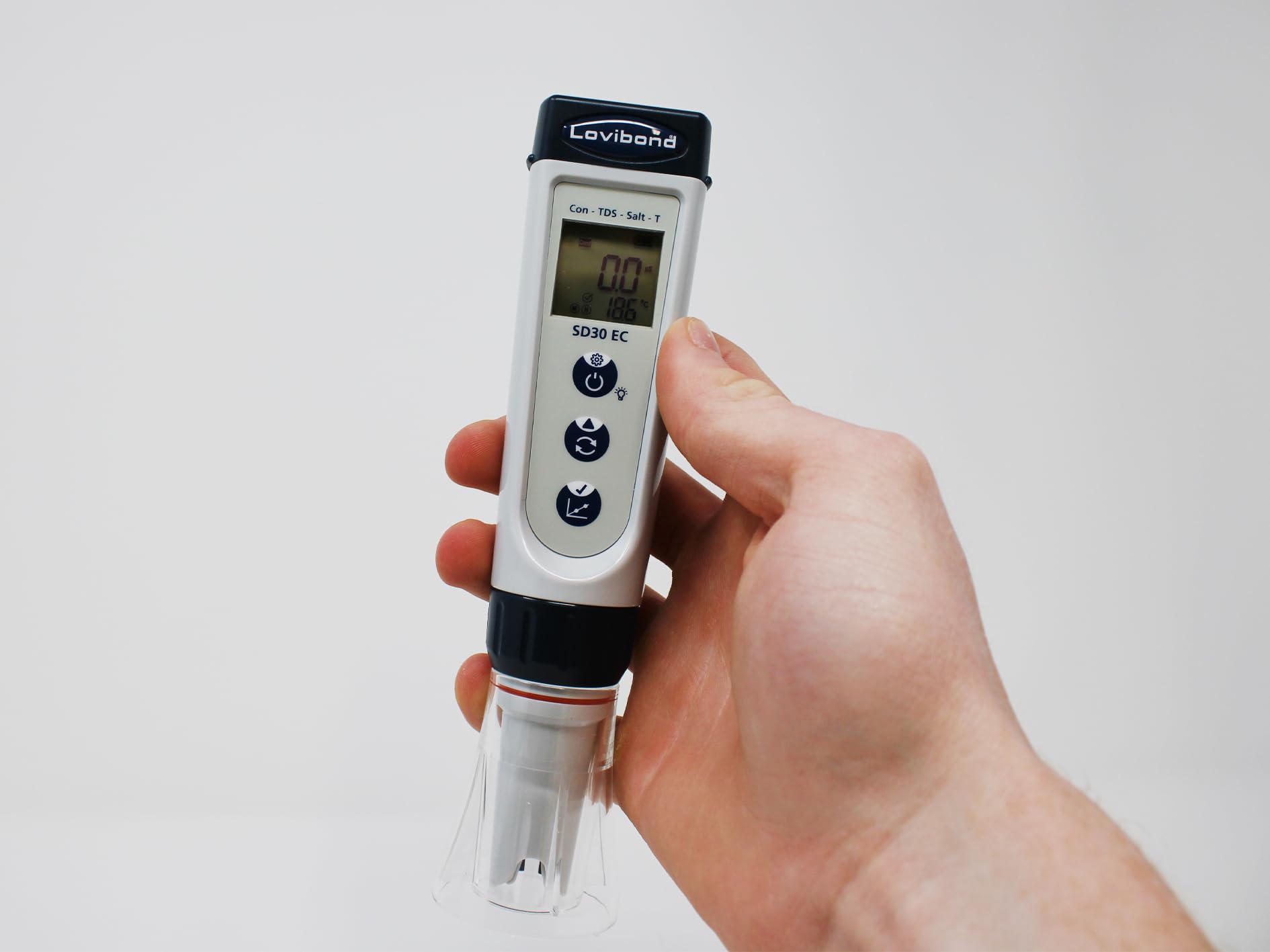 Lovibond SD30 EC Tester | Conducibilità/TDS/Salt Misurazione | Impermeabile per piscine e uso industriale | Facile manutenzione con coperchio trasparente | Lunga durata della batteria