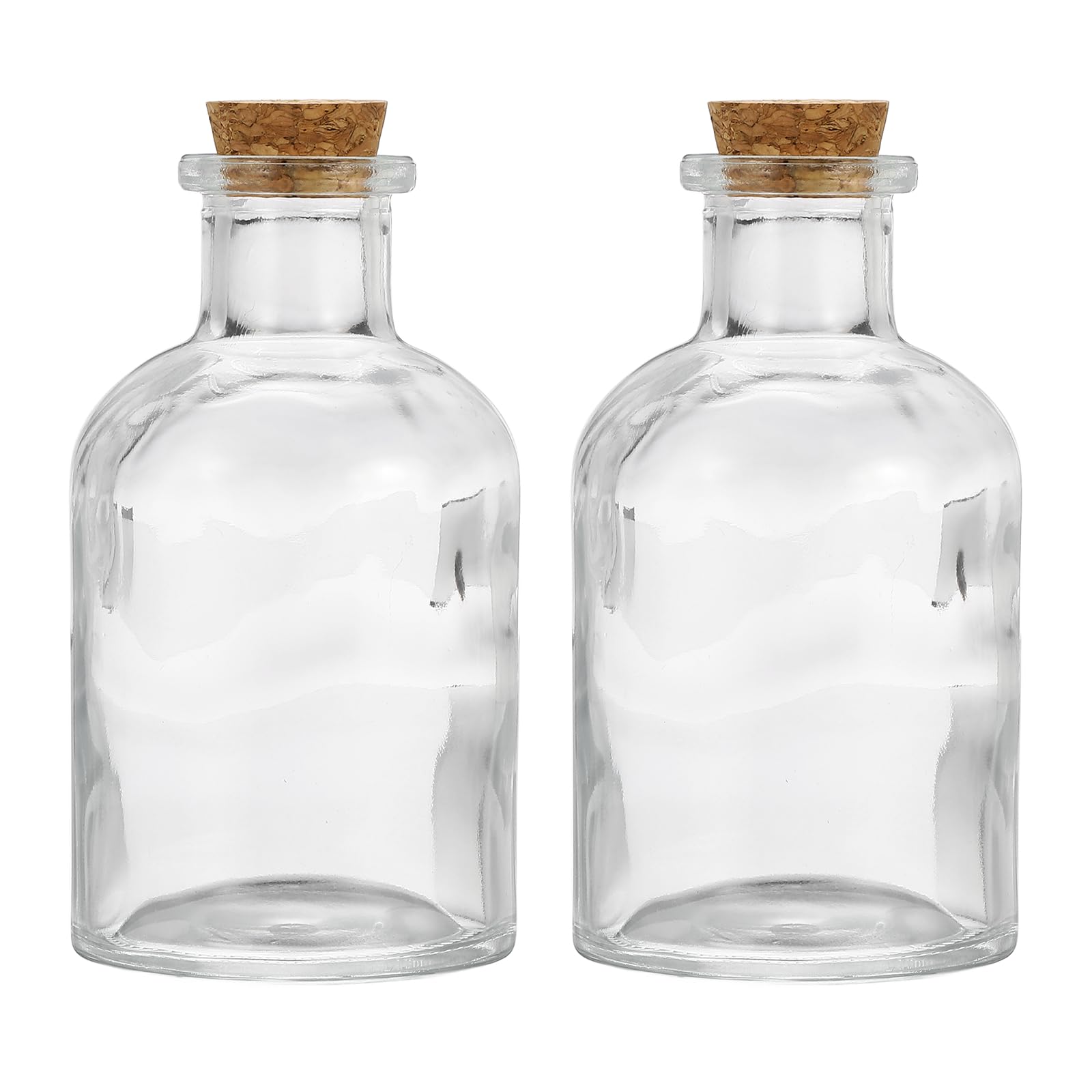 Flacon réactif en verre PATIKIL 125ml avec bouchon en bois pour labo x2