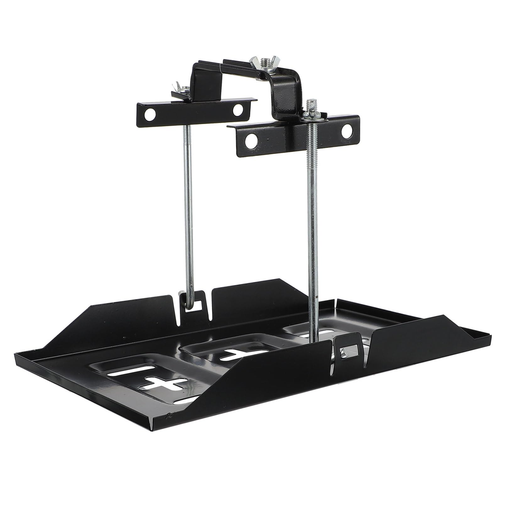 1 Set Support de Batterie de Voiture Fixation, en Fer Noir