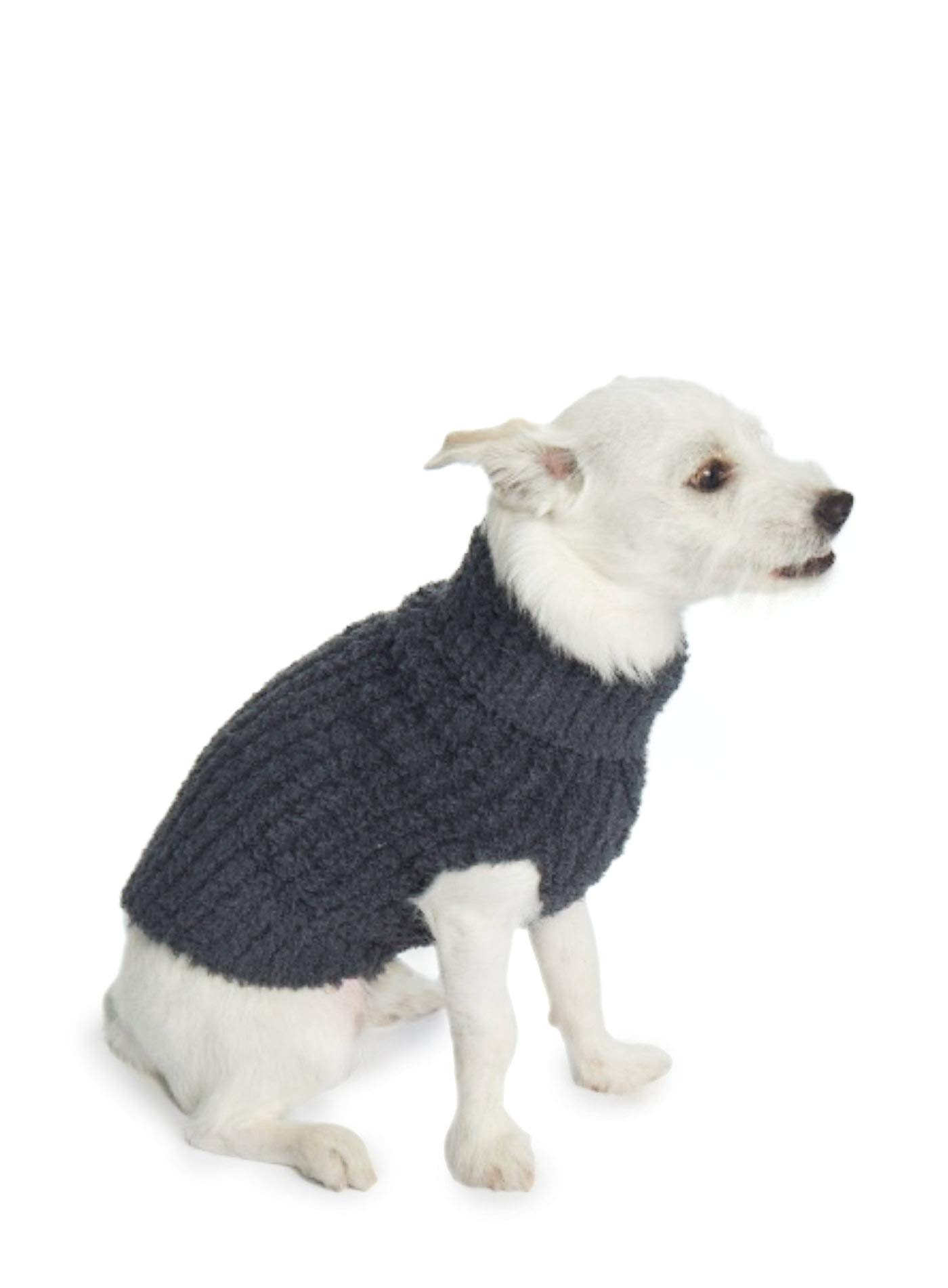 Barefoot Dreams CozyChic Hundepullover, gerippt, Schieferblau