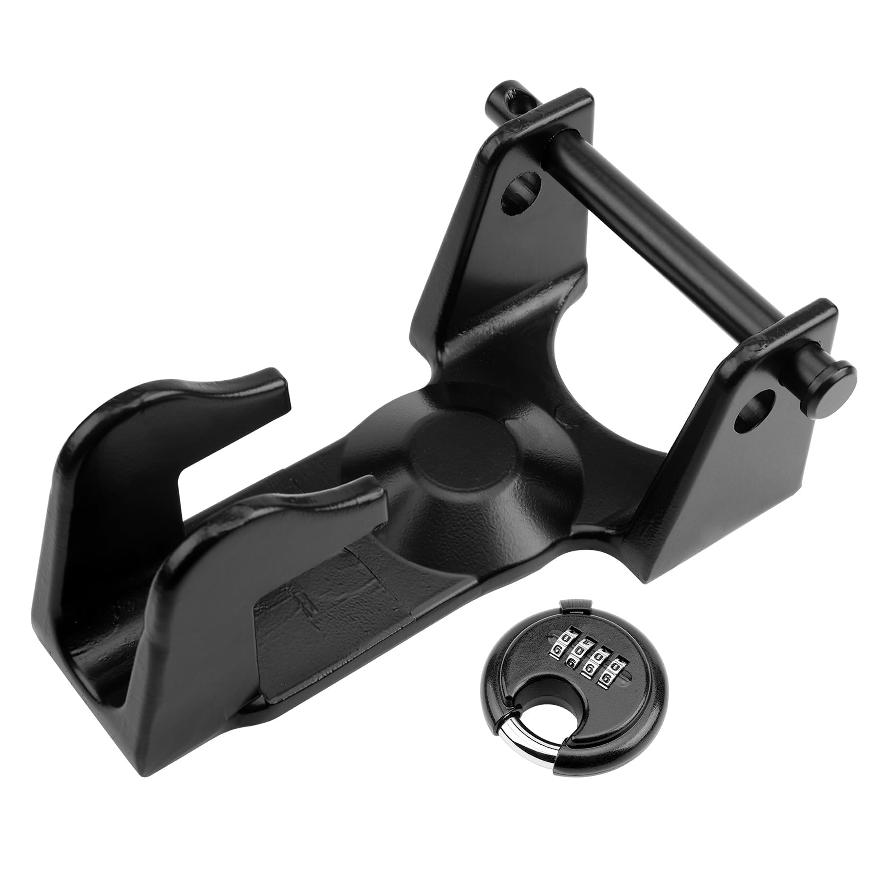 Photo 1 of HQPASFY Gooseneck Hitch Lock with Combination Lock, Gooseneck Trailer Hitch Locks, Model TL-50 Coupler Trailer Lock, Gooseneck Lock Fit for Heavy Trailers, Livestock Haulers and RVs - Black