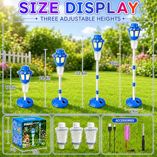 Image of Bubble Machine with Light for Outdoor, Automatic Bubbles Blower Maker for Kids & Adults, Bubble Blower and Wand Toy, Battery Bubbles Blower Machine for Wedding Birthday Party
