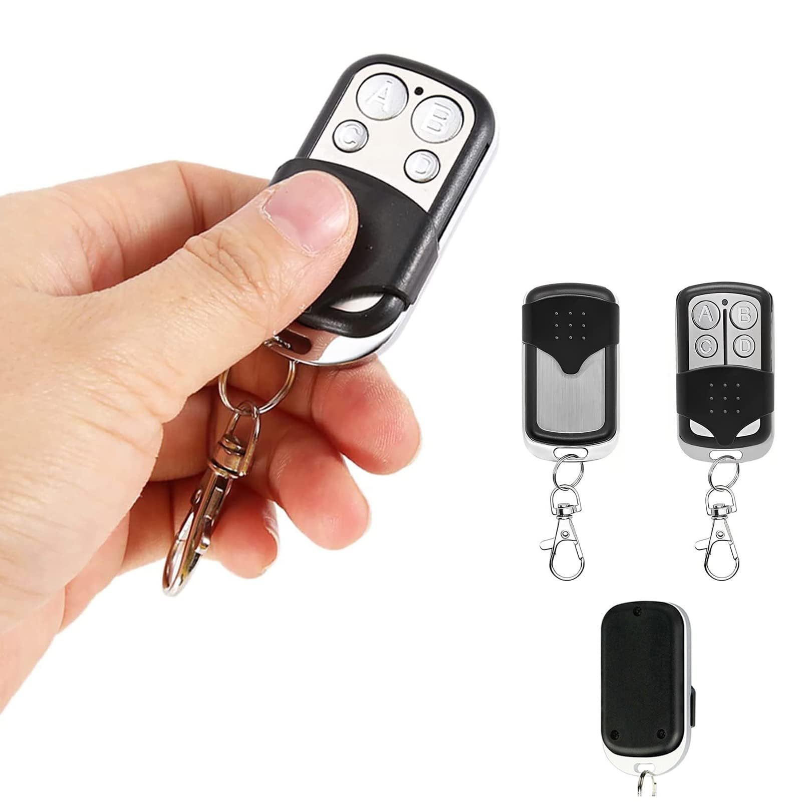 Tazweeq Garage Door Opener Remote, Garage Door Opener, Gate Opener, Remote Control Duplicator, 433mhz Remote Control Electric Garage Door Gate, Garage Door Remote Keychain Black