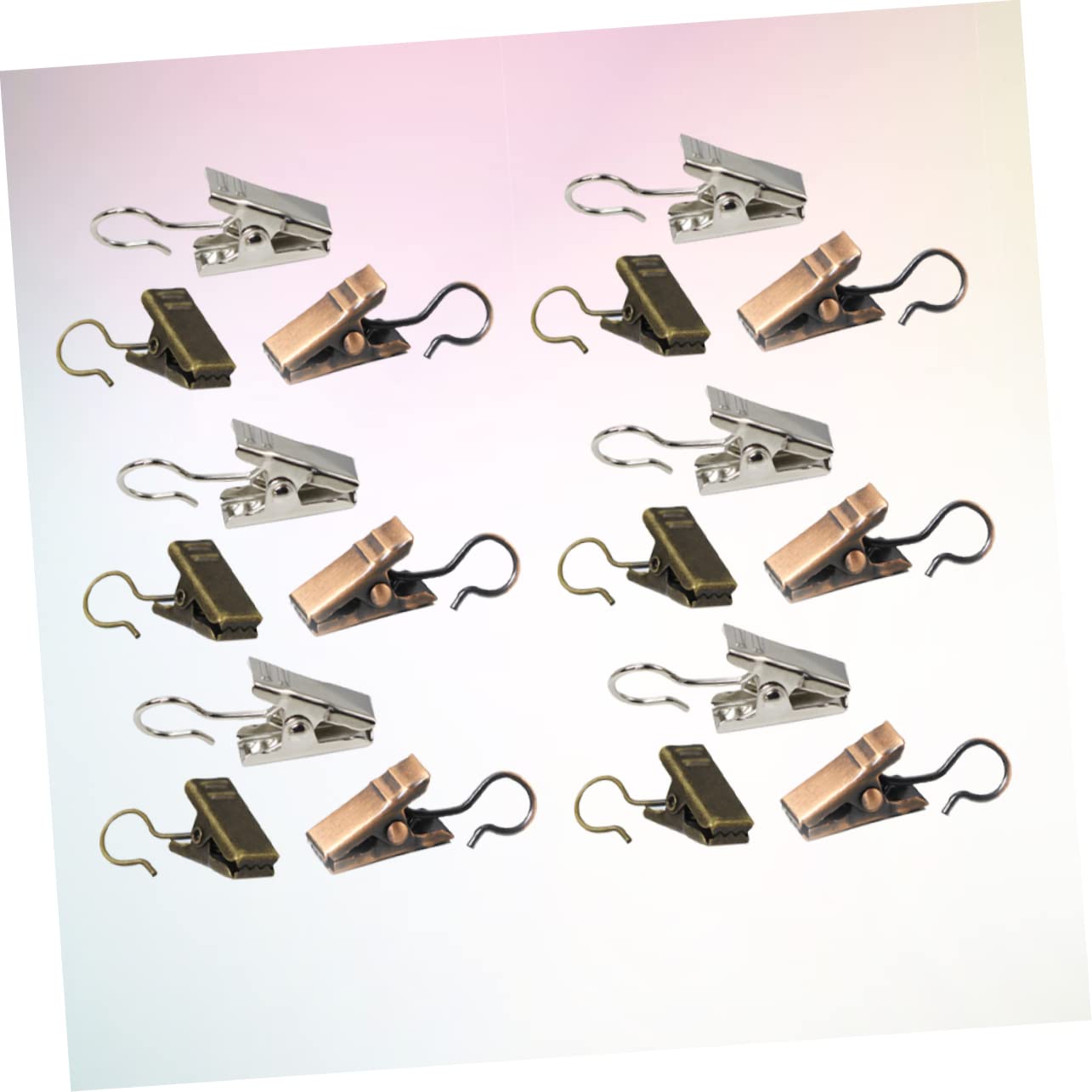 TOPBATHY 180pièces Acier Inoxydable pour Rideaux Et Photos Clips De Suspension Multifonctions Métal Couleurs Aléatoires