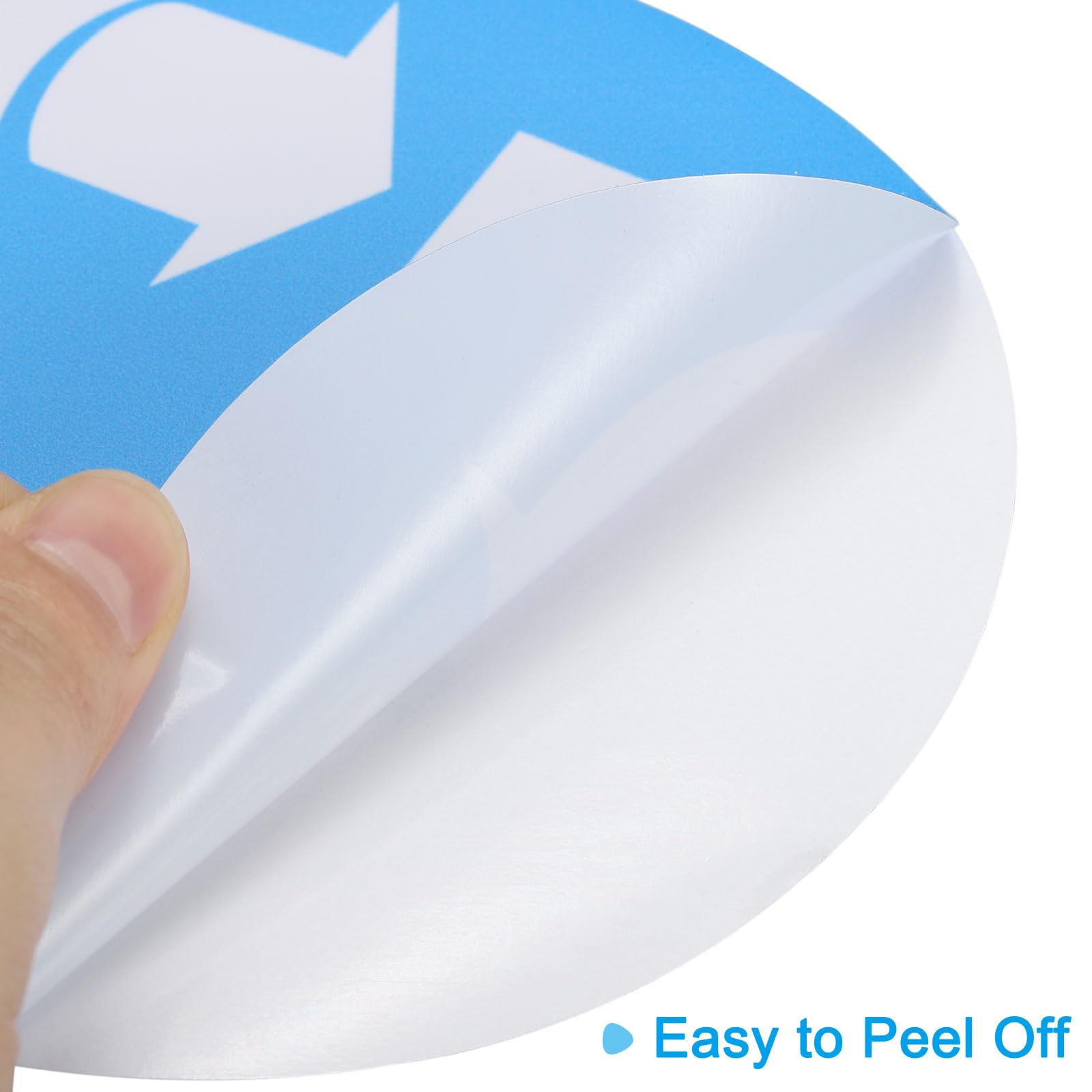 PATIKIL Recycle Sticker Bin Labels, 12 Pack 5 Inch Recycling Trash Can Stickers Sign Garbage Label Stickers for Home Office Kitchen, White on Blue - Image 3